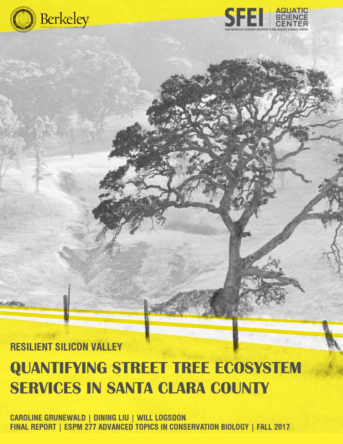 Quantifying street tree ecosystem services in Silicon Valley by Dining LIU Issuu