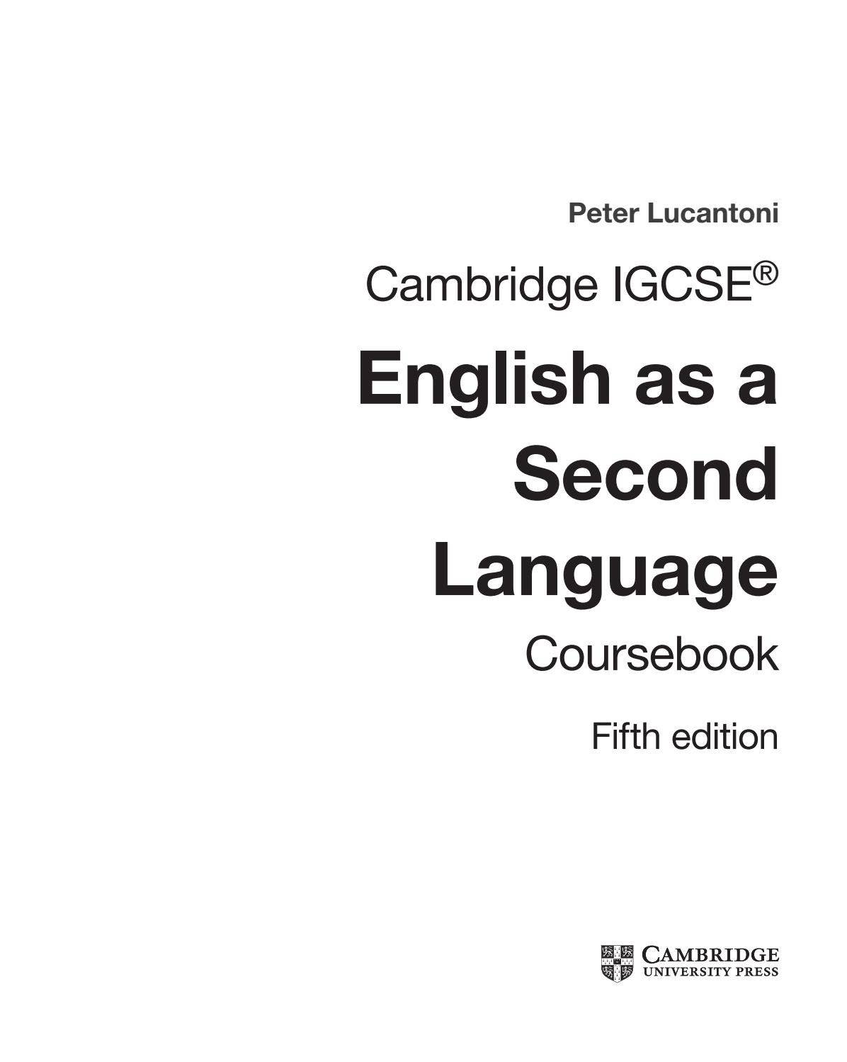 Preview Cambridge IGCSE English as a Second Language Coursebook by ...