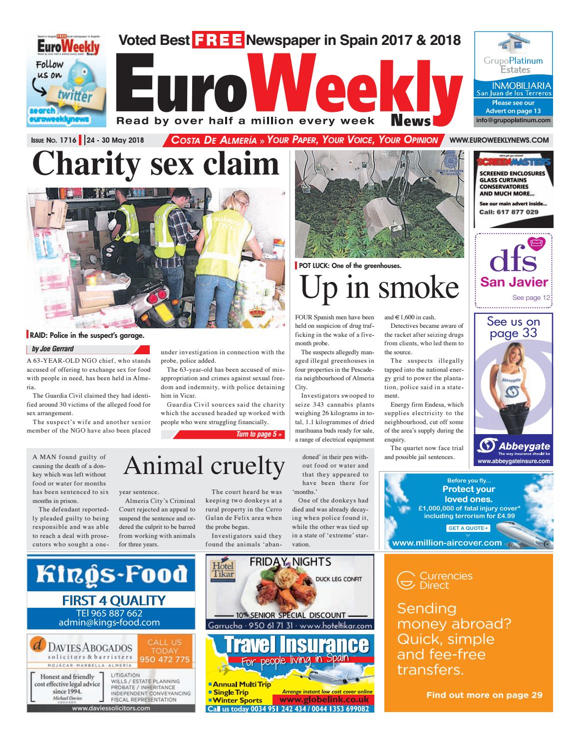 Euro Weekly News Costa De Almeria 24 30 May 2018 Issue 1716 By