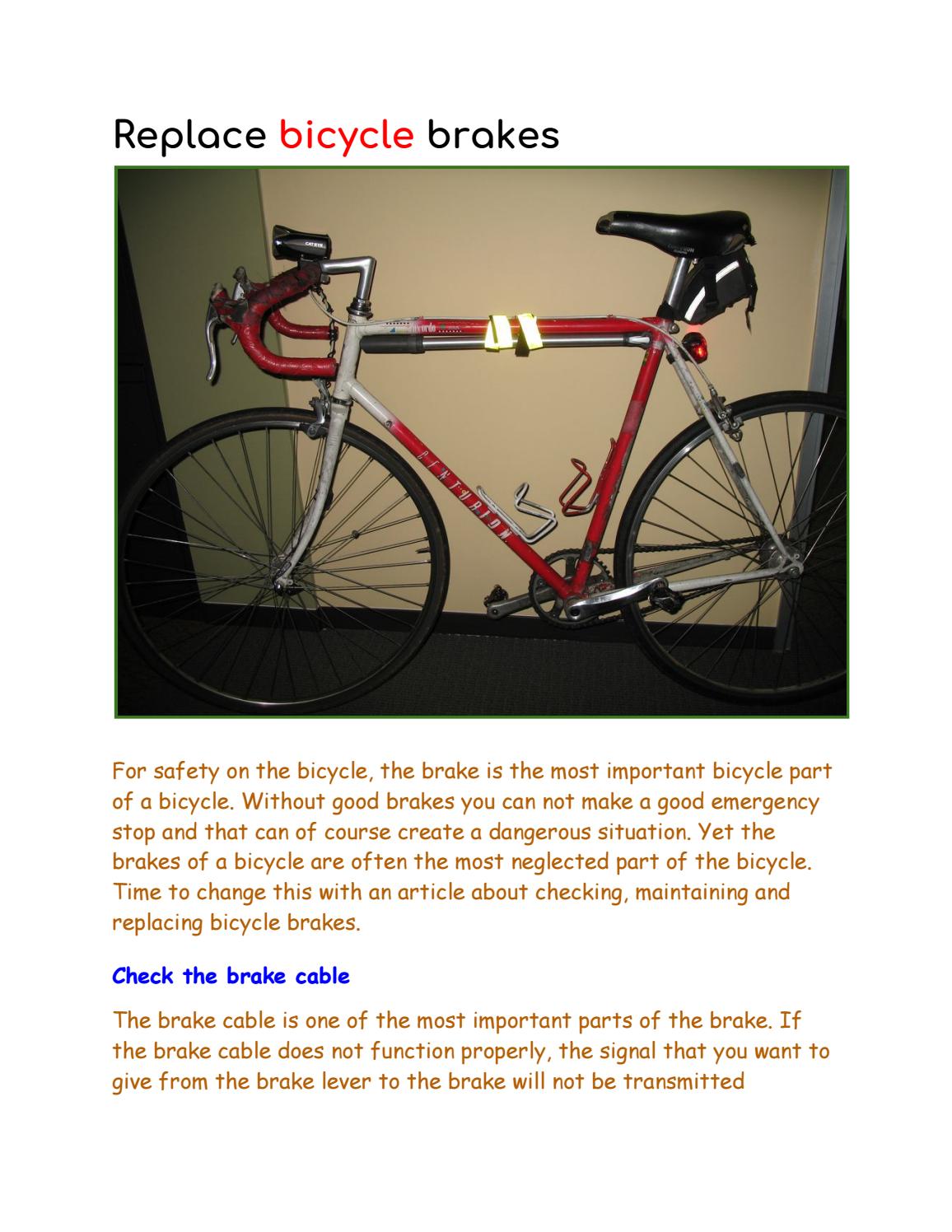 replacing brake cables bike