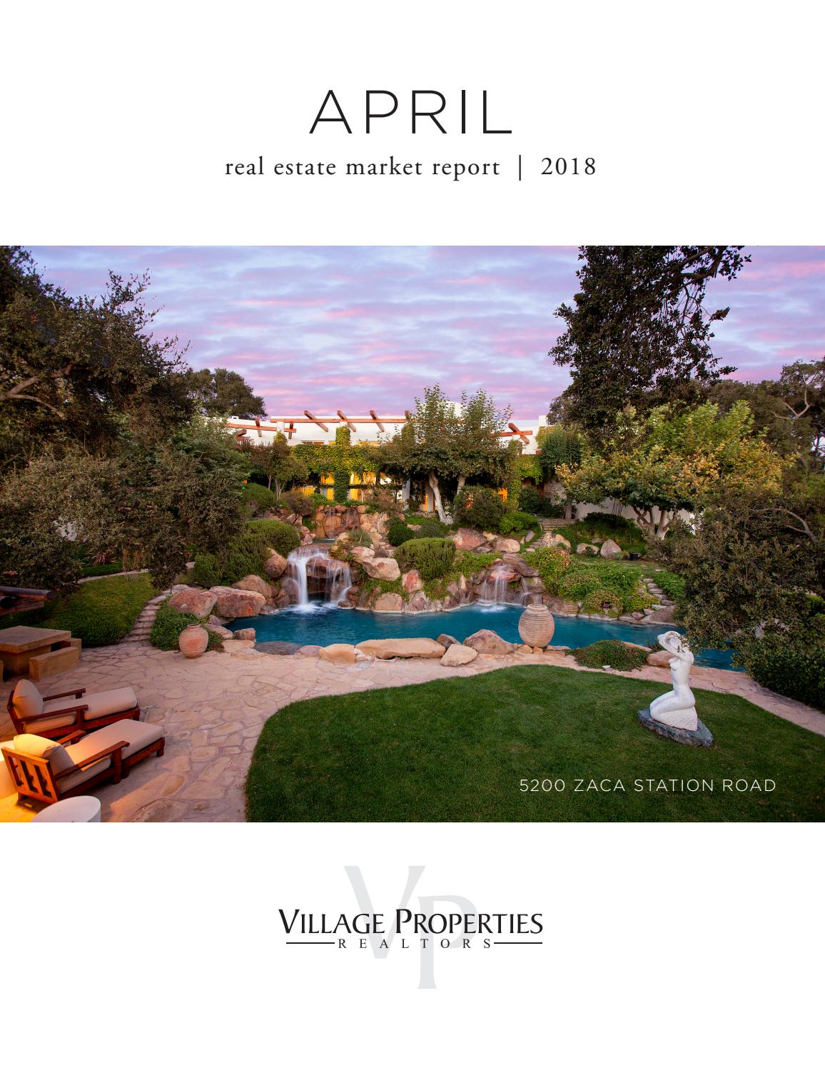 Santa Ynez Valley Real Estate Market Report April 2018 TYD by Village