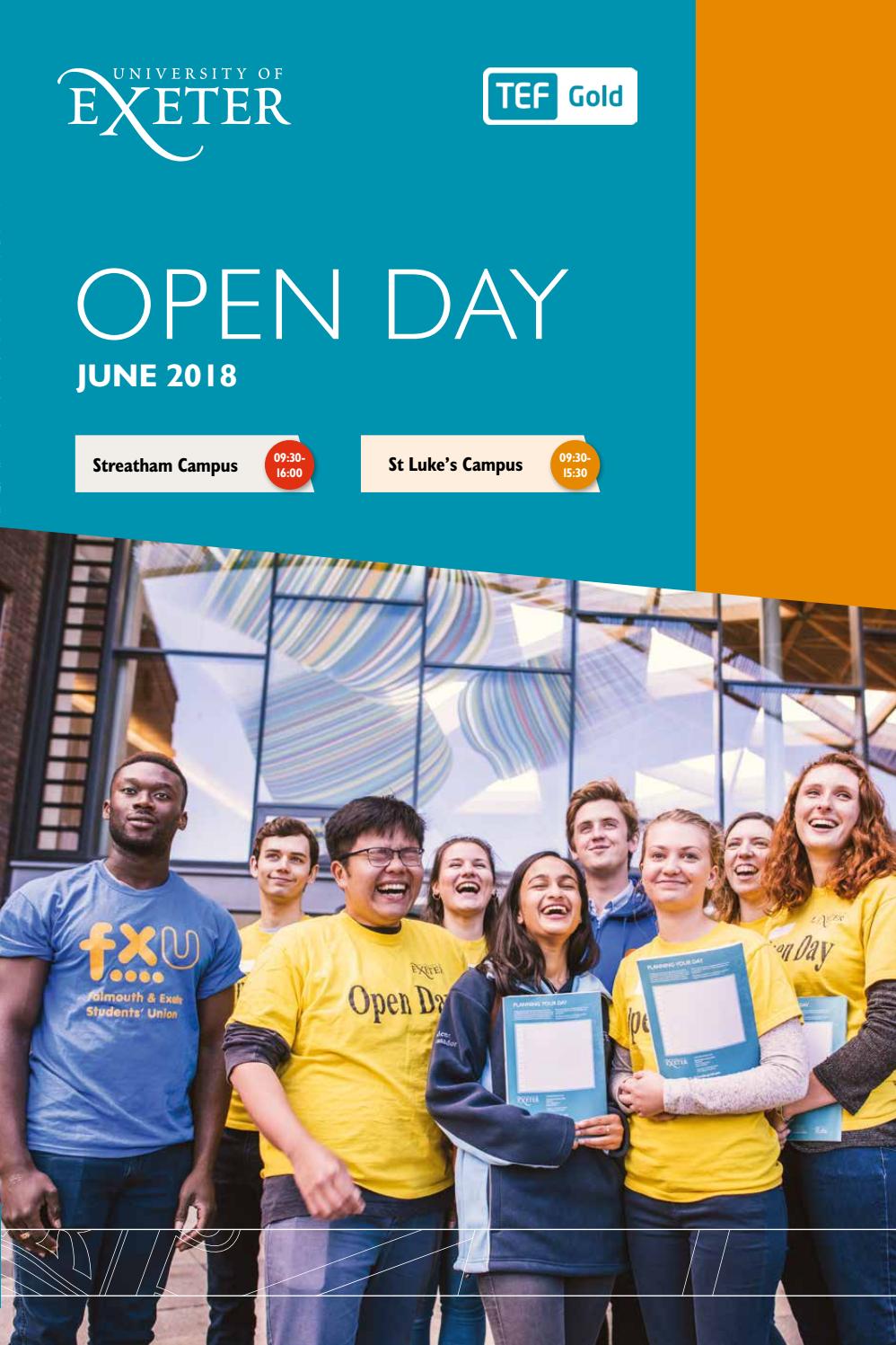 University of Exeter Open Day June 2018 by University of Exeter Issuu