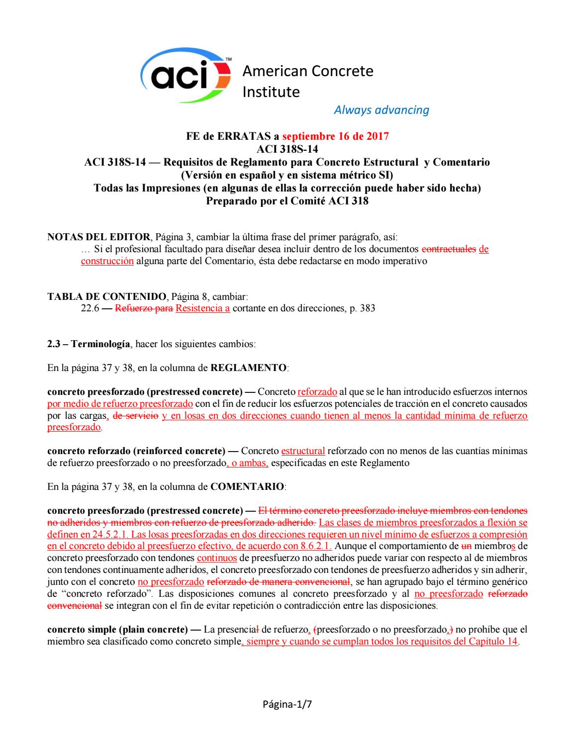 Reglamento de diseño aci31814