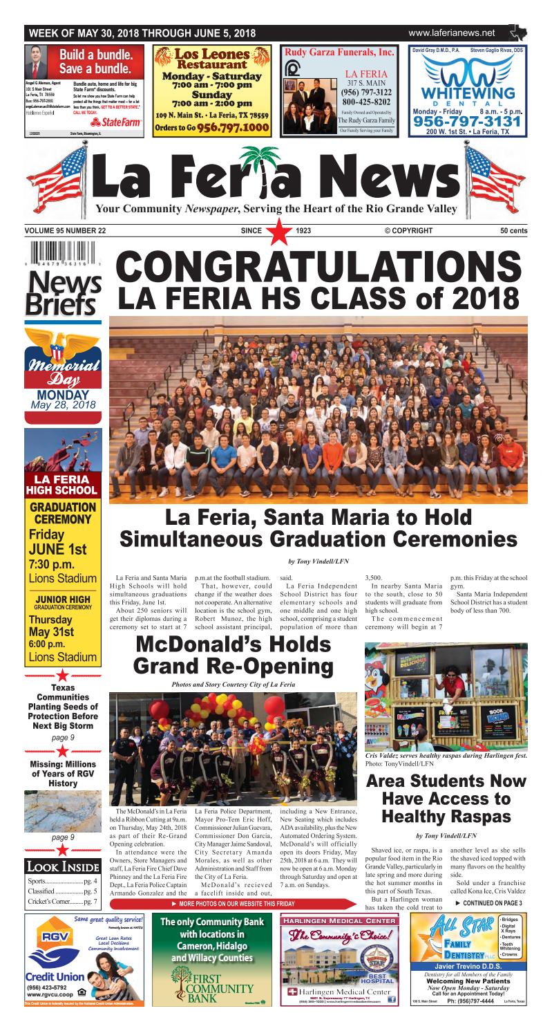 La Feria News May 30, 2018 by La Feria News Issuu