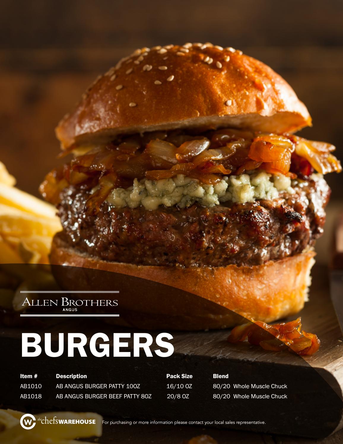 Allen Brothers Angus Burgers By The Chefs Warehouse Issuu