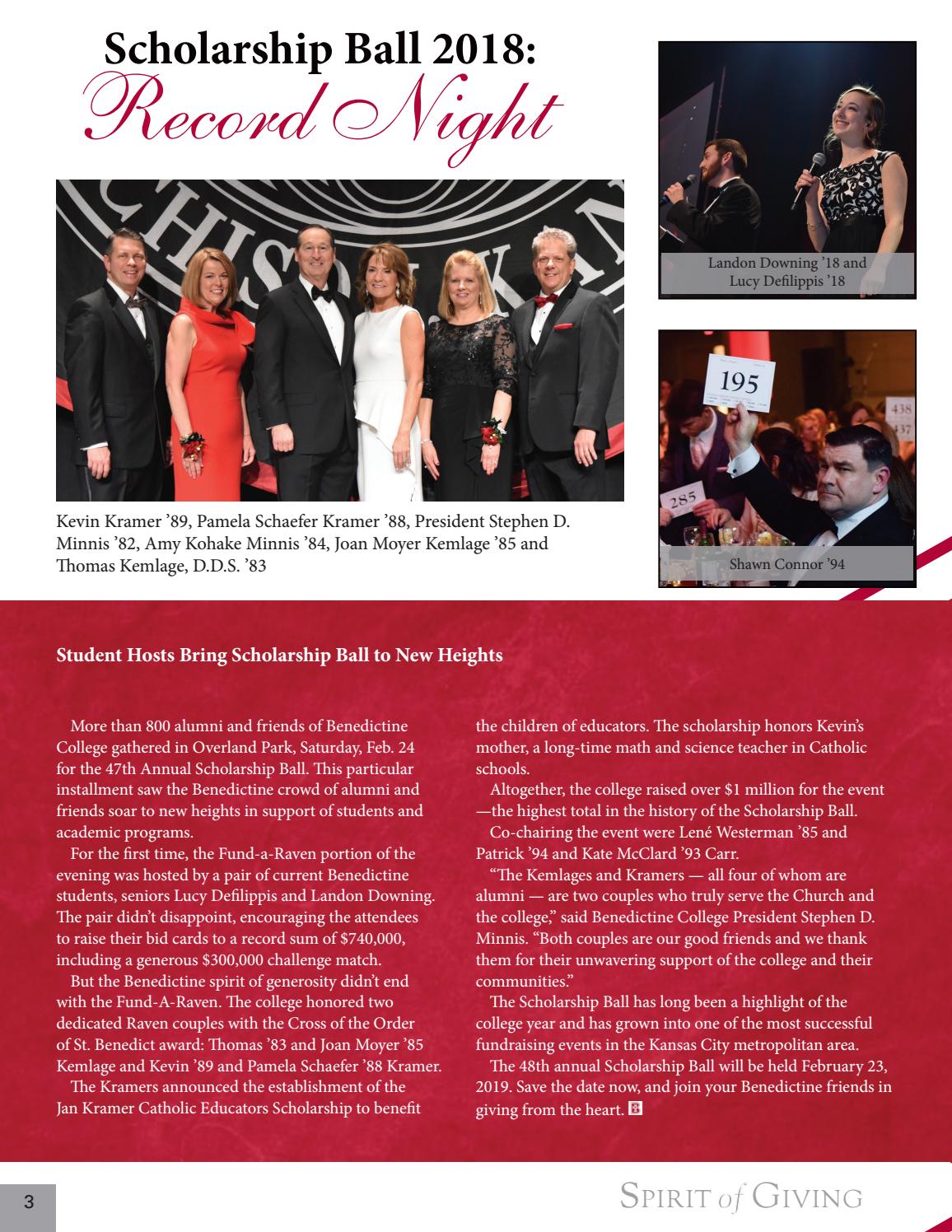 Spirit of Giving Spring 2018 by Benedictine College Issuu
