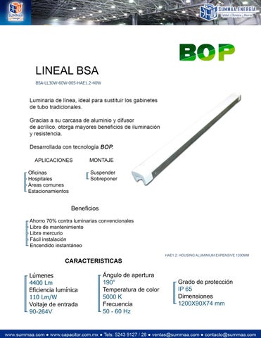 SUMMAA Energía 灯饰目录 iluminación PLEP para interiores GSE 2020 第 6 页