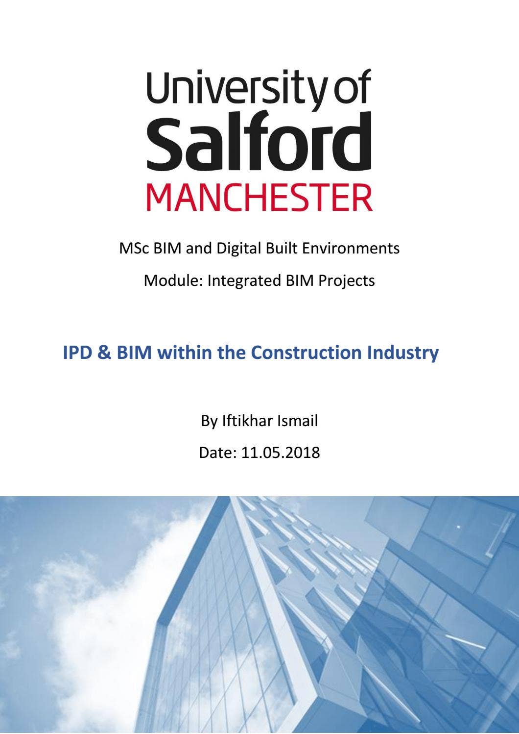 IPD & BIM within the Construction Industry by Iftikhar ISMAIL BSc MSc ...