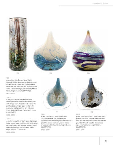Isle of Wight Glass マーブル花瓶　高さ34センチ Isle of Wight Glass イギリス アイル・オブ・ワイト・グラス 送料込