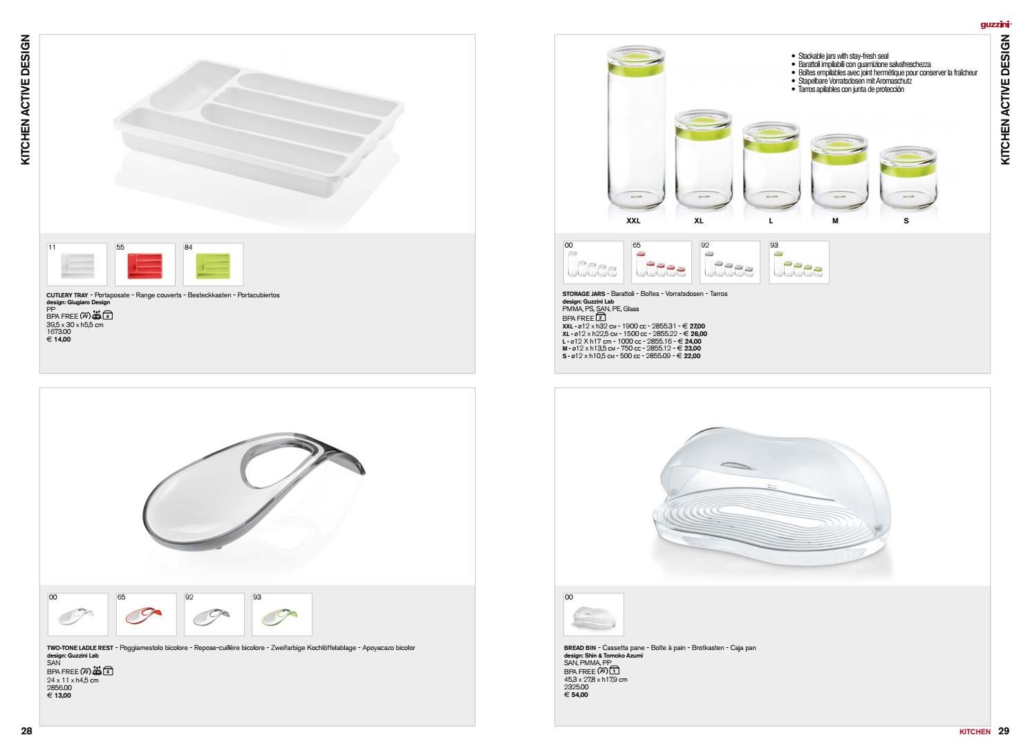 Bianco Guzzini Kitchen Active Design Cassetta Grande 30,5 x 22,5 x H 11,5 cm