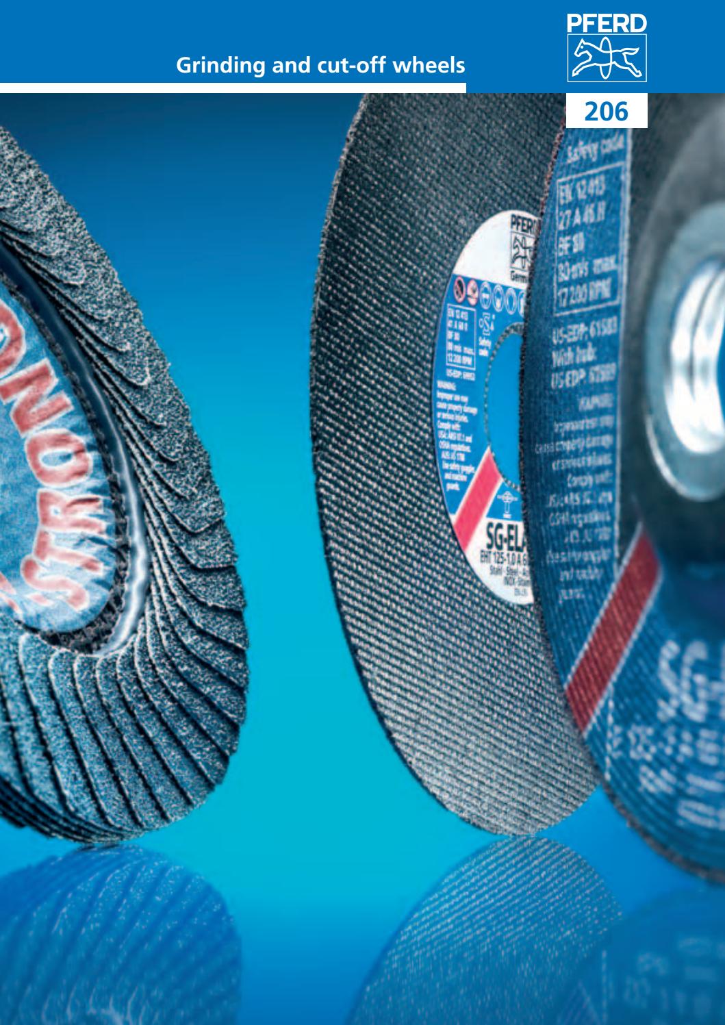 PFERD 9/" Grinding Wheel for Stainless SG-Elastic E 230-7 A 30 N SG-INOX