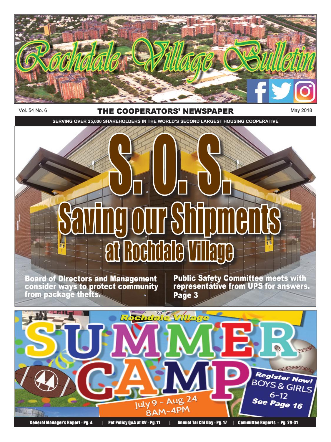 Rochdale Village Bulletin Newspaper May 2018 Edition by Rochdale