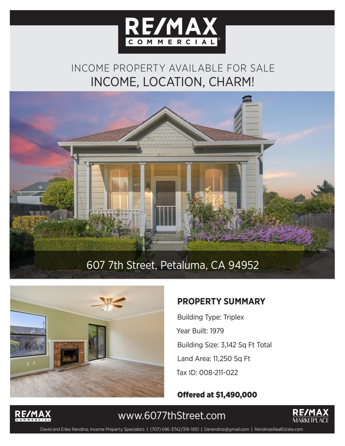 607 7th St, Petaluma, CA 94952 by RE/MAX Marketplace Issuu