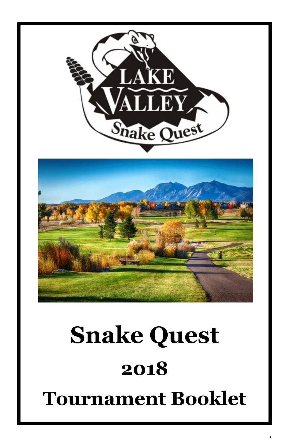 2018 Snake Quest Booklet by lakevalleygc - Issuu