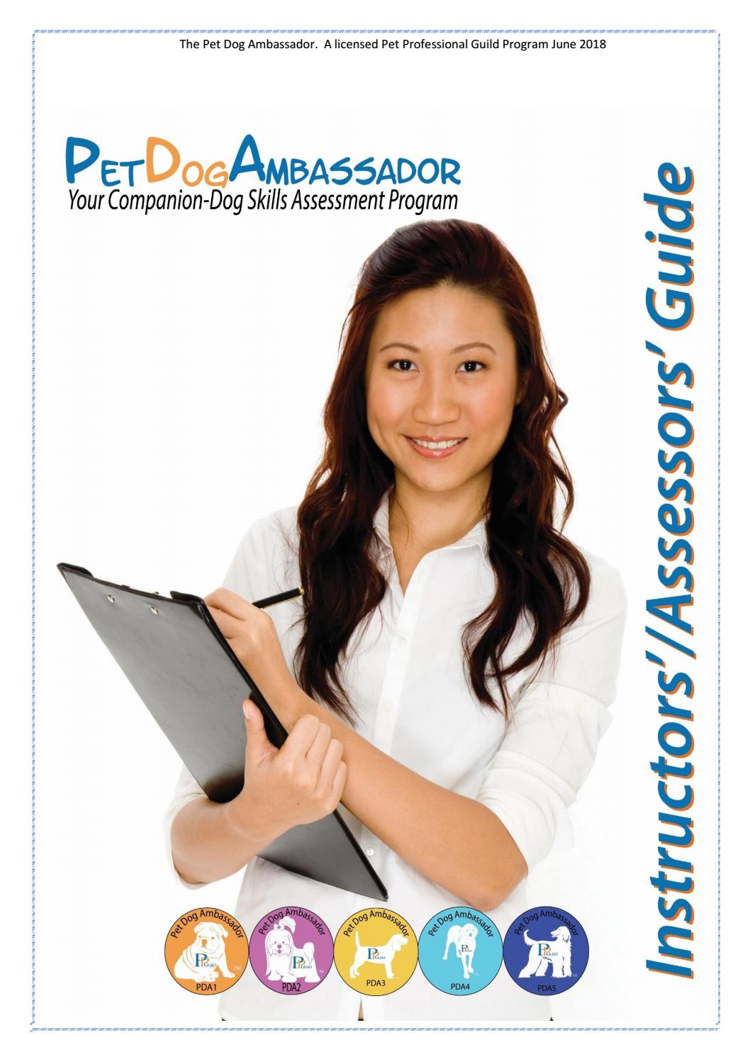 Pet Dog Ambassador Guide Instructors & Assessors by The Pet