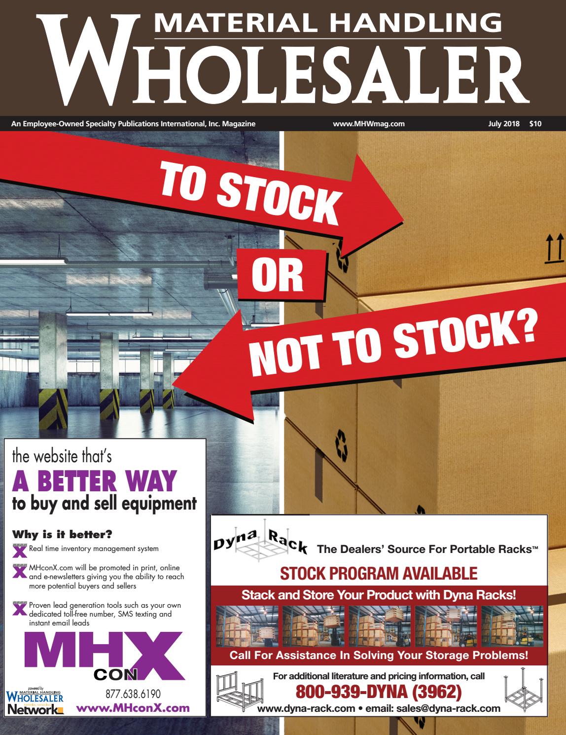 July 2018 Material Handling Wholesaler by Material Handling Wholesaler