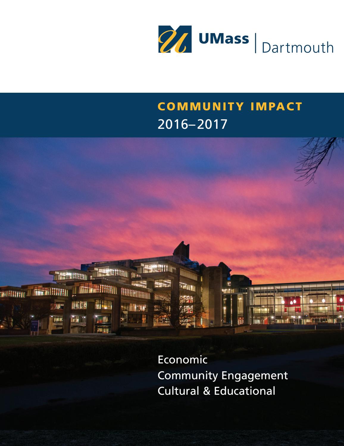 UMass Dartmouth Community Benefit Report 20162017 by UMass Dartmouth