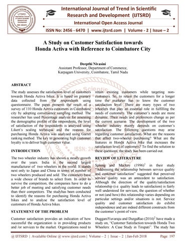 research paper on customer satisfaction