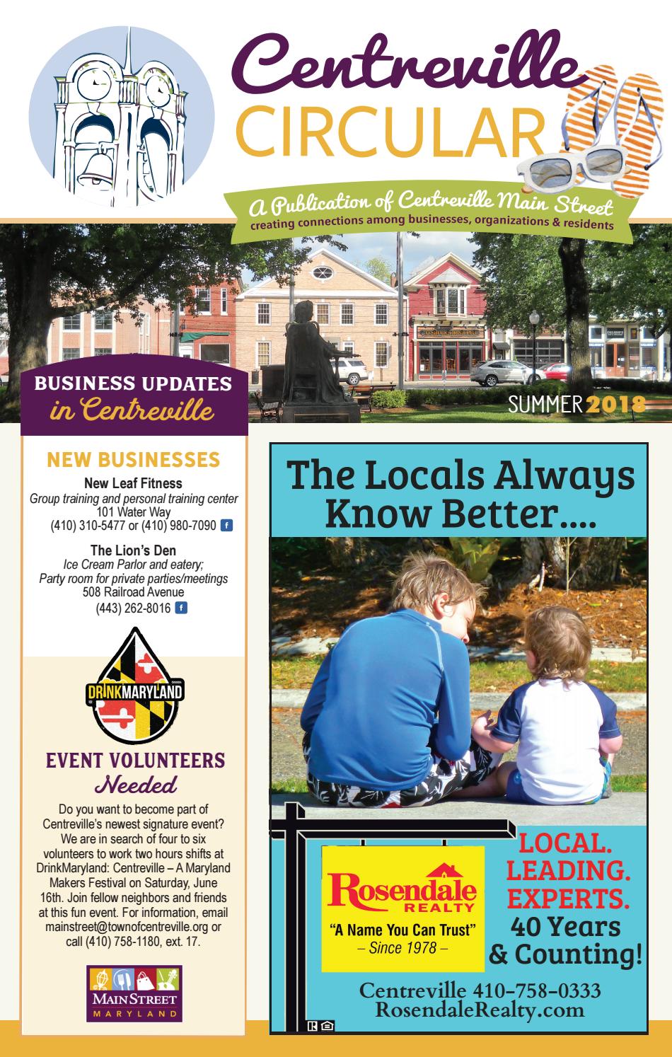 Summer 2018 Centreville Circular By Centreville Main Street Issuu