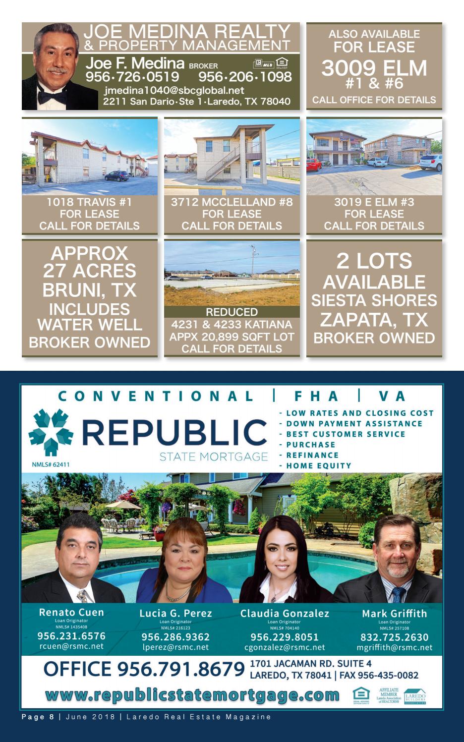 Laredo Real Estate Magazine June 2018 by Laredo Real Estate Magazine
