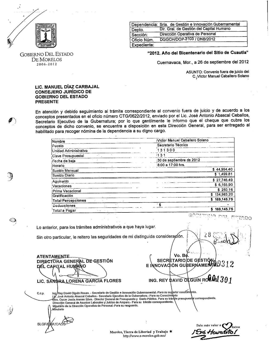 Finiquito Víctor Caballero 2 by Rogelio Curiel - Issuu