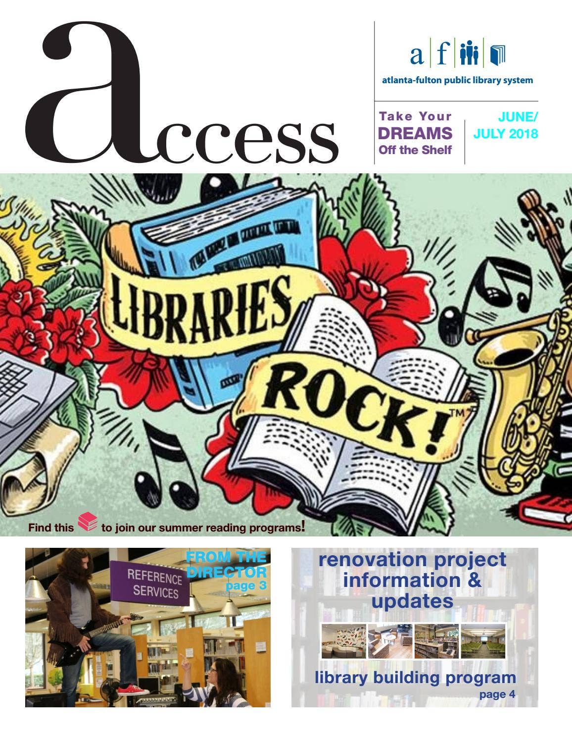 AFPLS 2018 June July Access Newsletter by Fulton County Library System