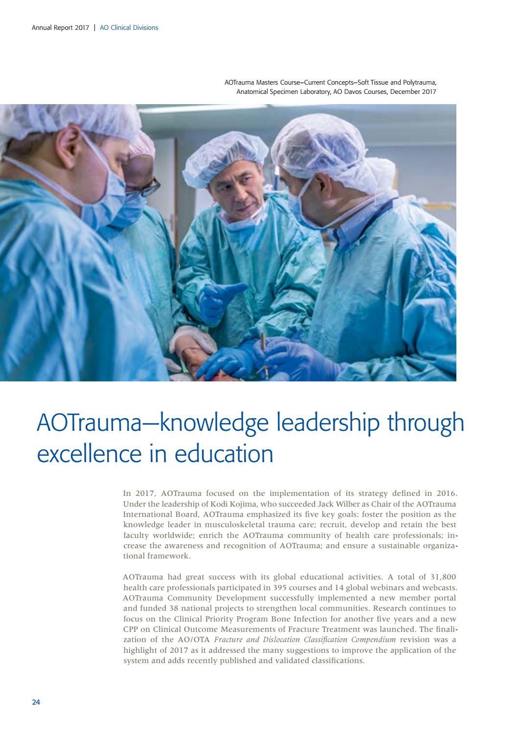 AO Foundation Annual Report 2017 by AO Foundation Issuu