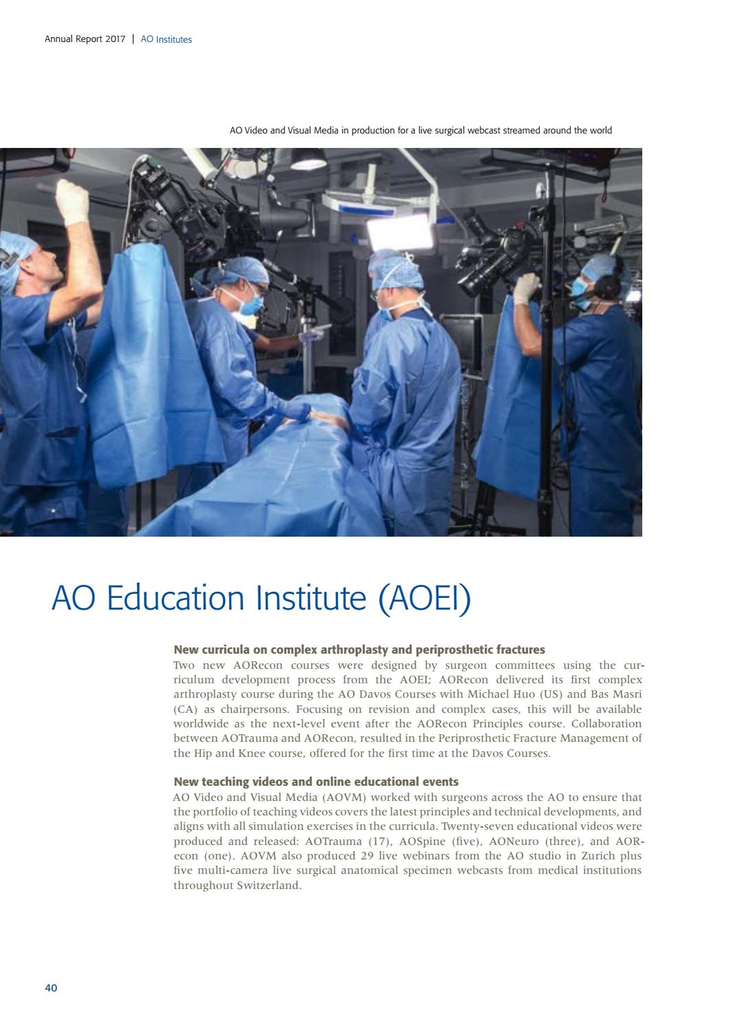 AO Foundation Annual Report 2017 by AO Foundation Issuu