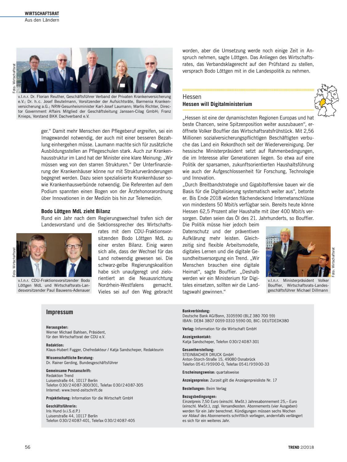 Trend Magazin Fur Soziale Marktwirtschaft Ausgabe 2 2018 By