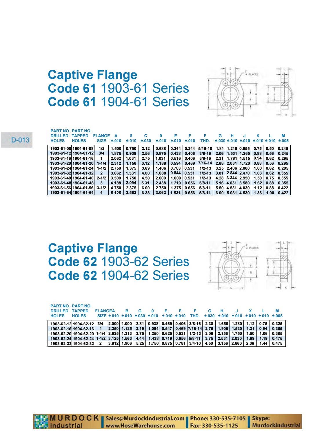 Brennan Hydraulic Adapter Catalog Full 2018 by Murdock Industrial Issuu