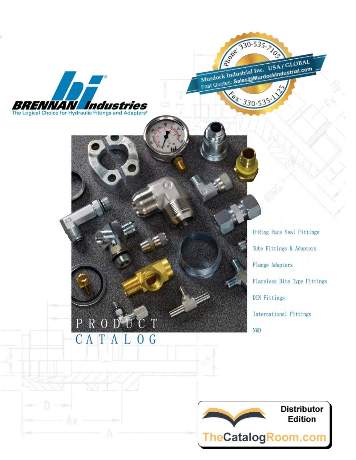 Brennan Hydraulic Adapter Catalog Full 2018 by Murdock Industrial Issuu