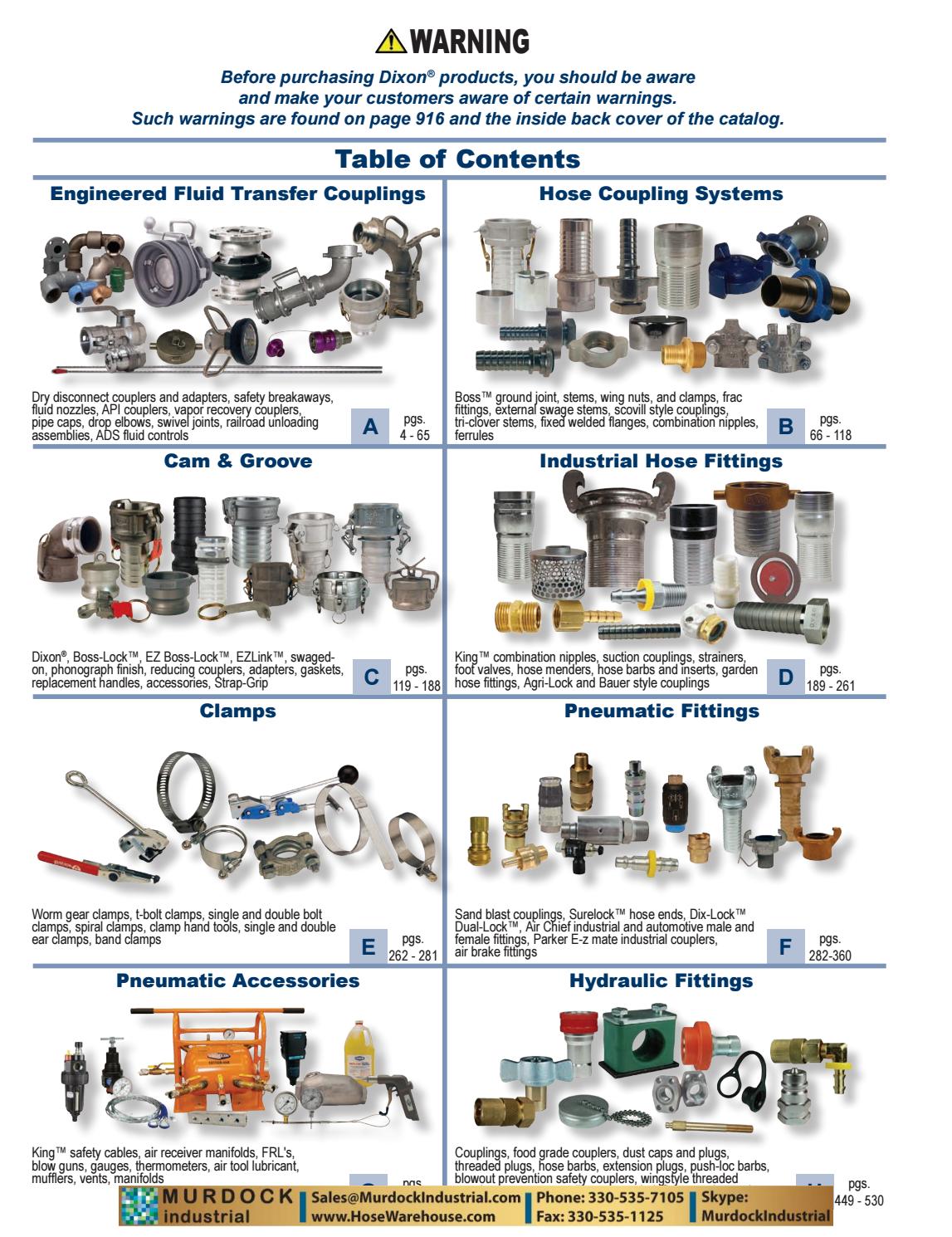 Dixon Valve and Coupling Complete PDF Catalog DPL418 2018 by Murdock