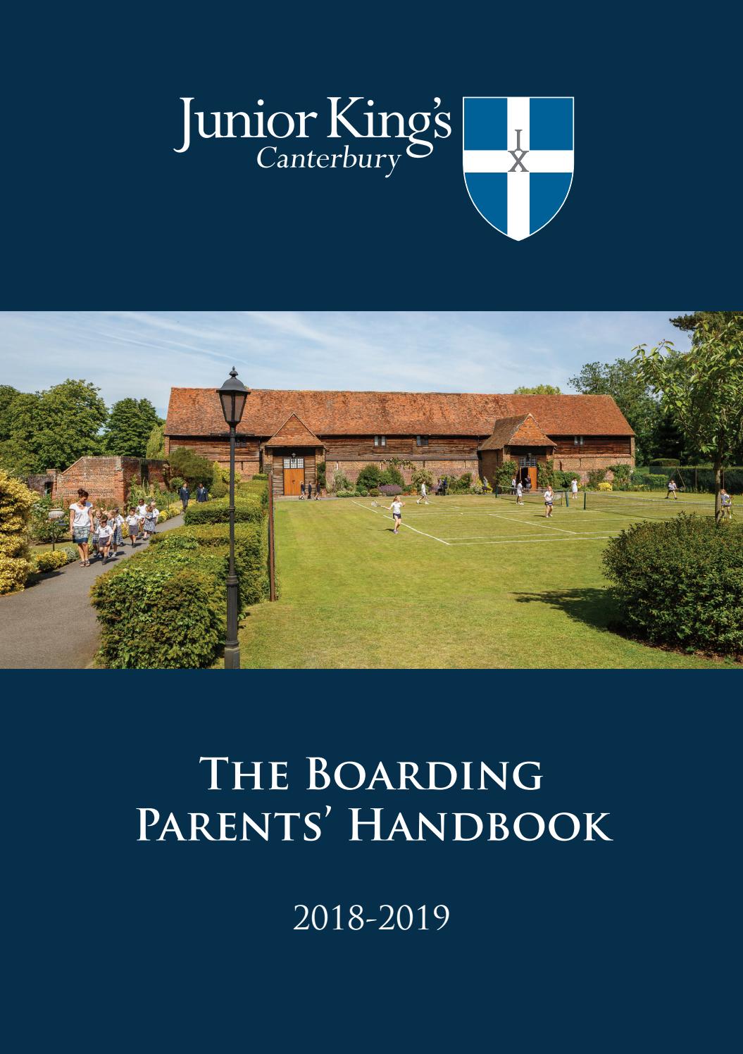 Junior King's Boarding Parents' Handbook by OKS Association The King