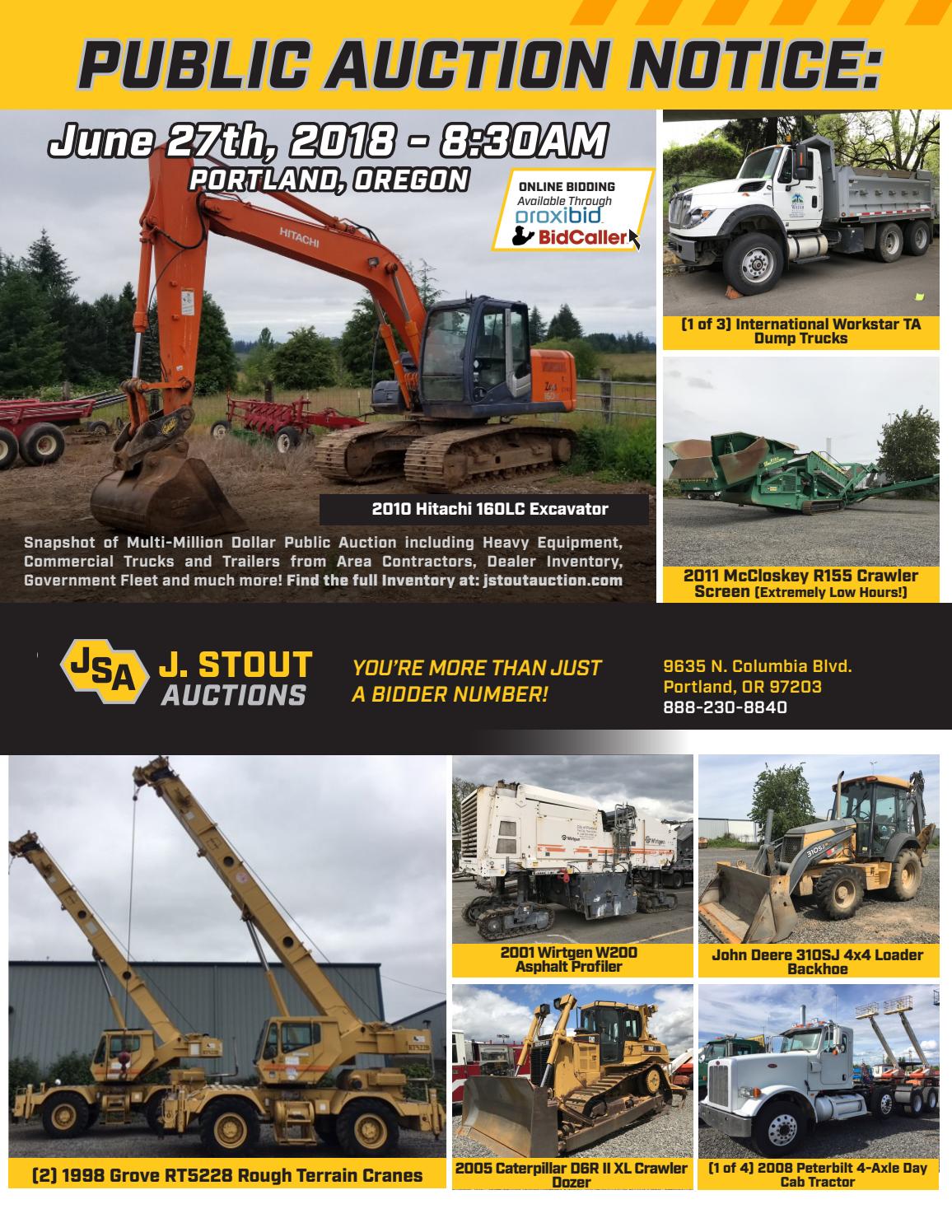 Portland Heavy Equipment & Commercial Truck Auction June 27th by J