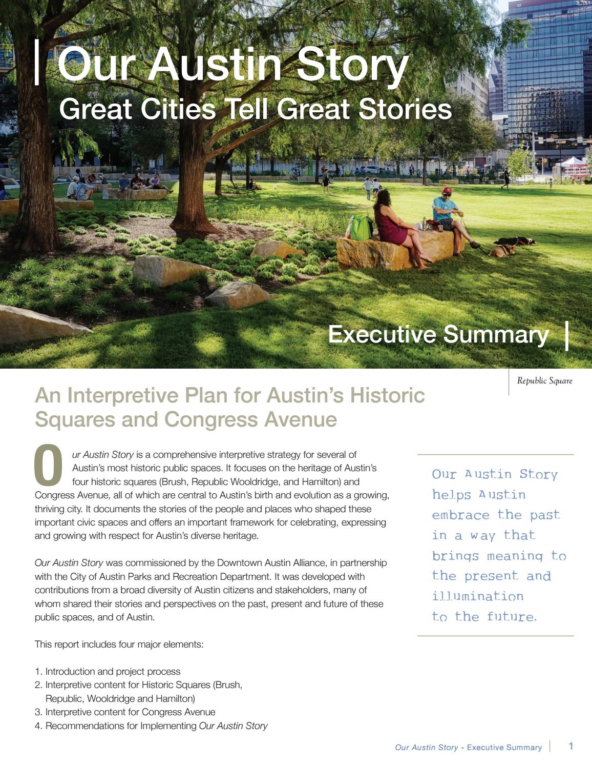 Our Austin Story Executive Summary by Downtown Austin Alliance - Issuu