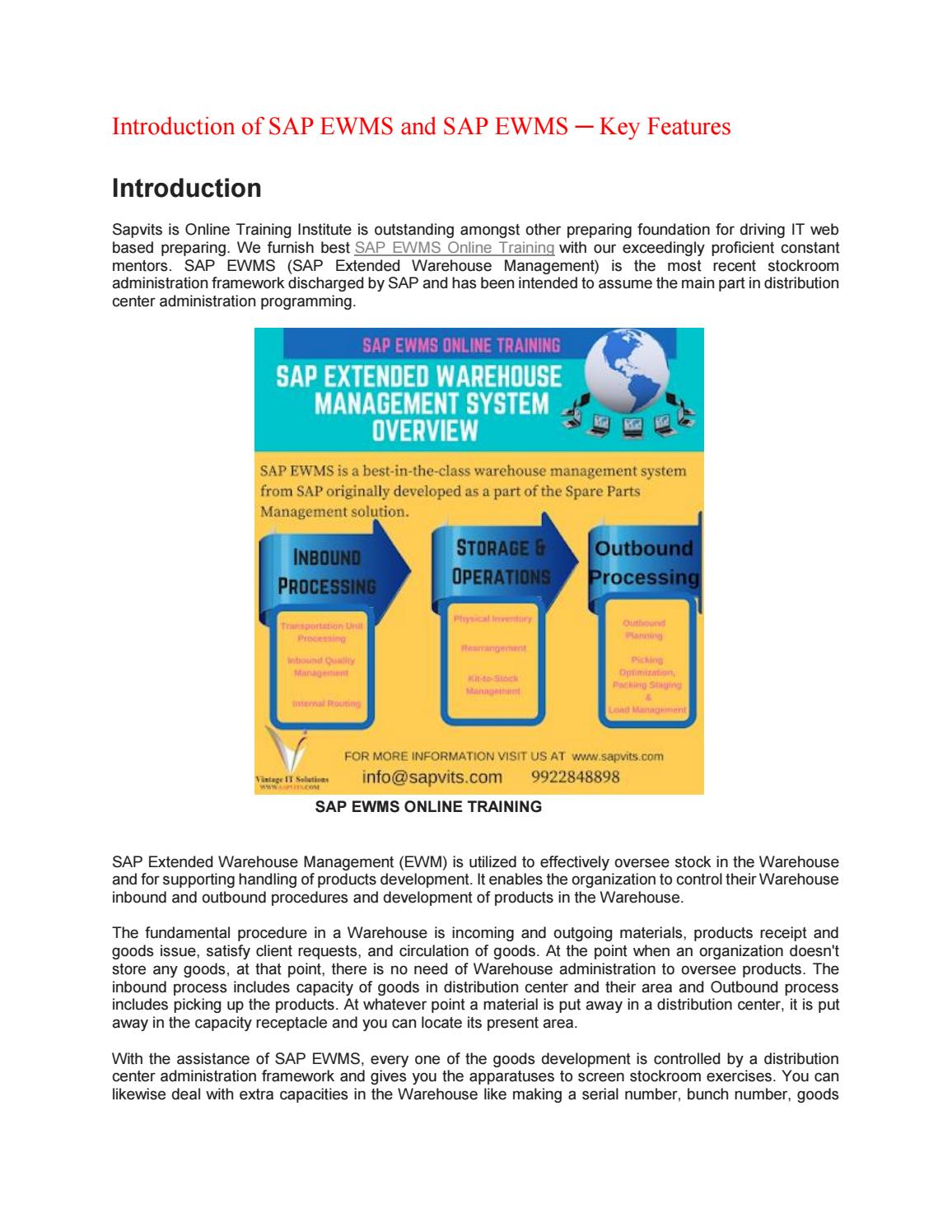 SAP EWM Material PDF By Shruti allentics Issuu