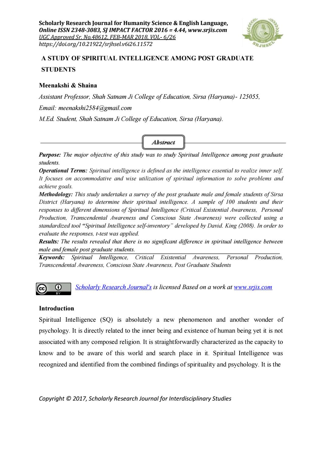 Spiritual intelligence pdf image