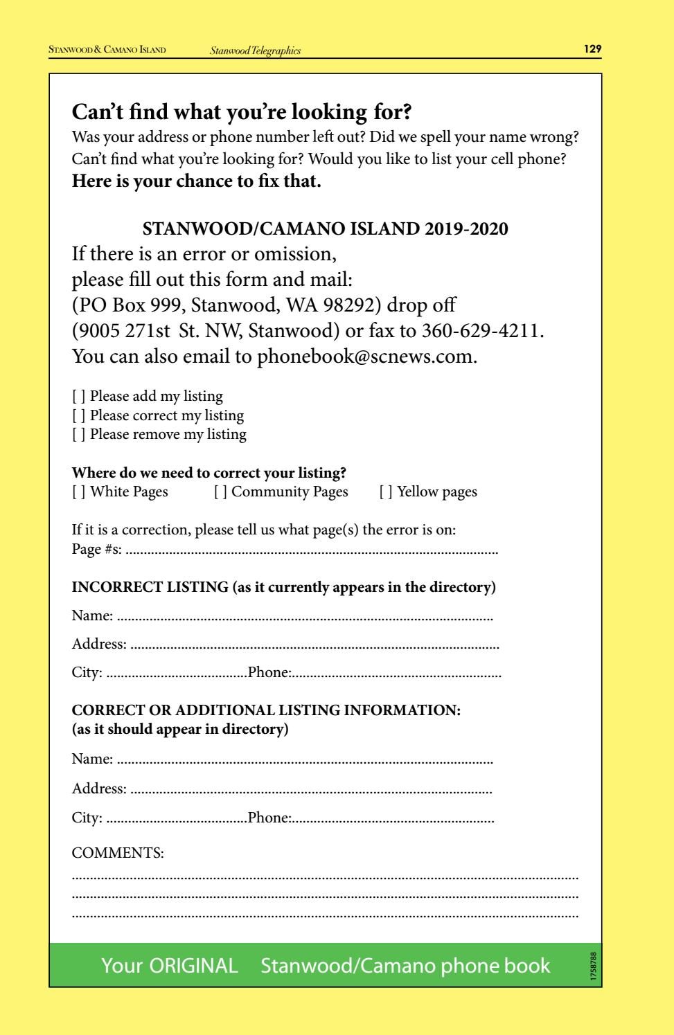 2018 19 stanwood camano phonebook by skagit publishing issuu address and phone number directory