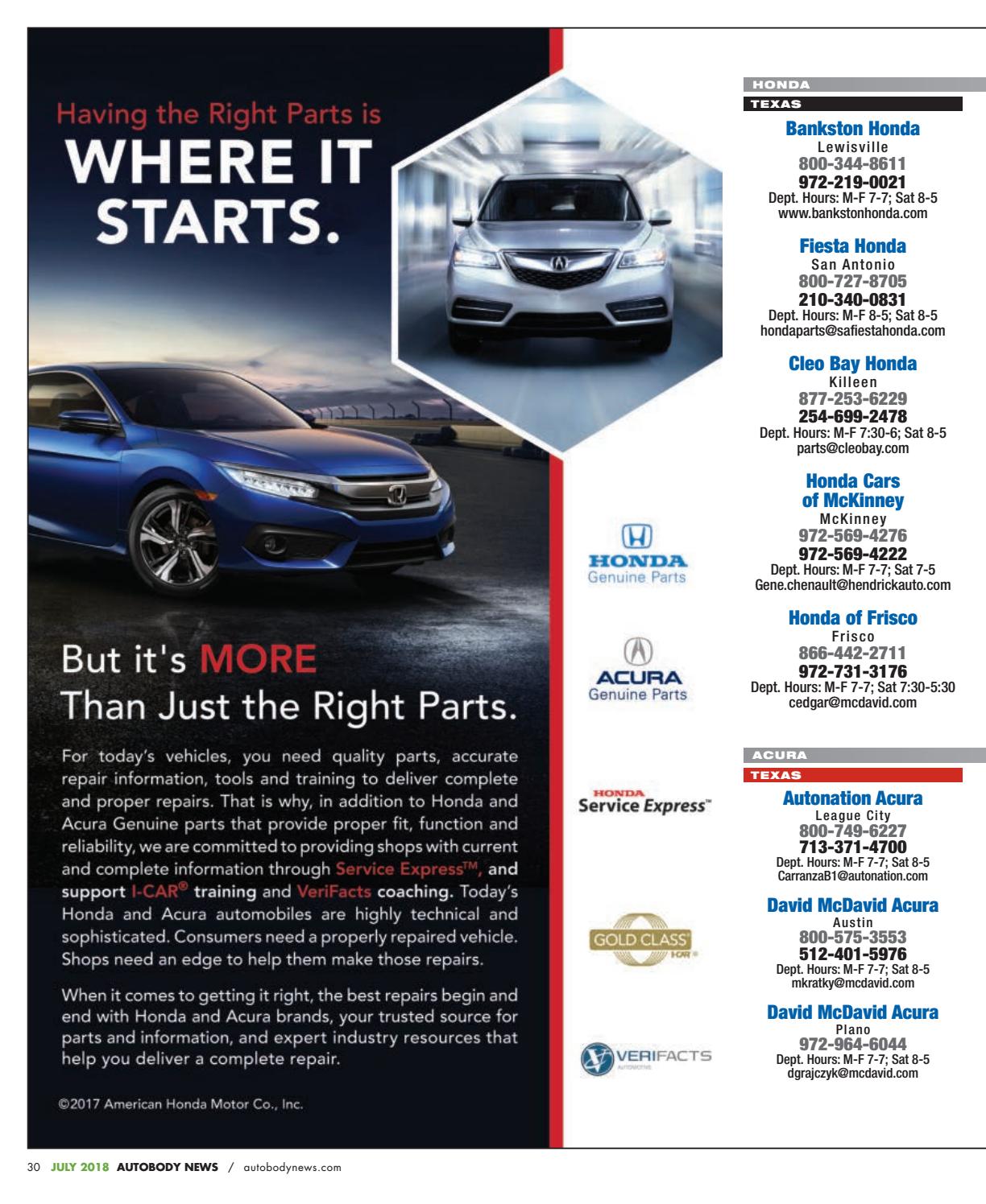 David Mcdavid Acura Austin >> July 2018 Southwest Edition By Autobody News Issuu David Mcdavid Acura Austin >> July 2018 Southwest Edition By Autobody News Issuu