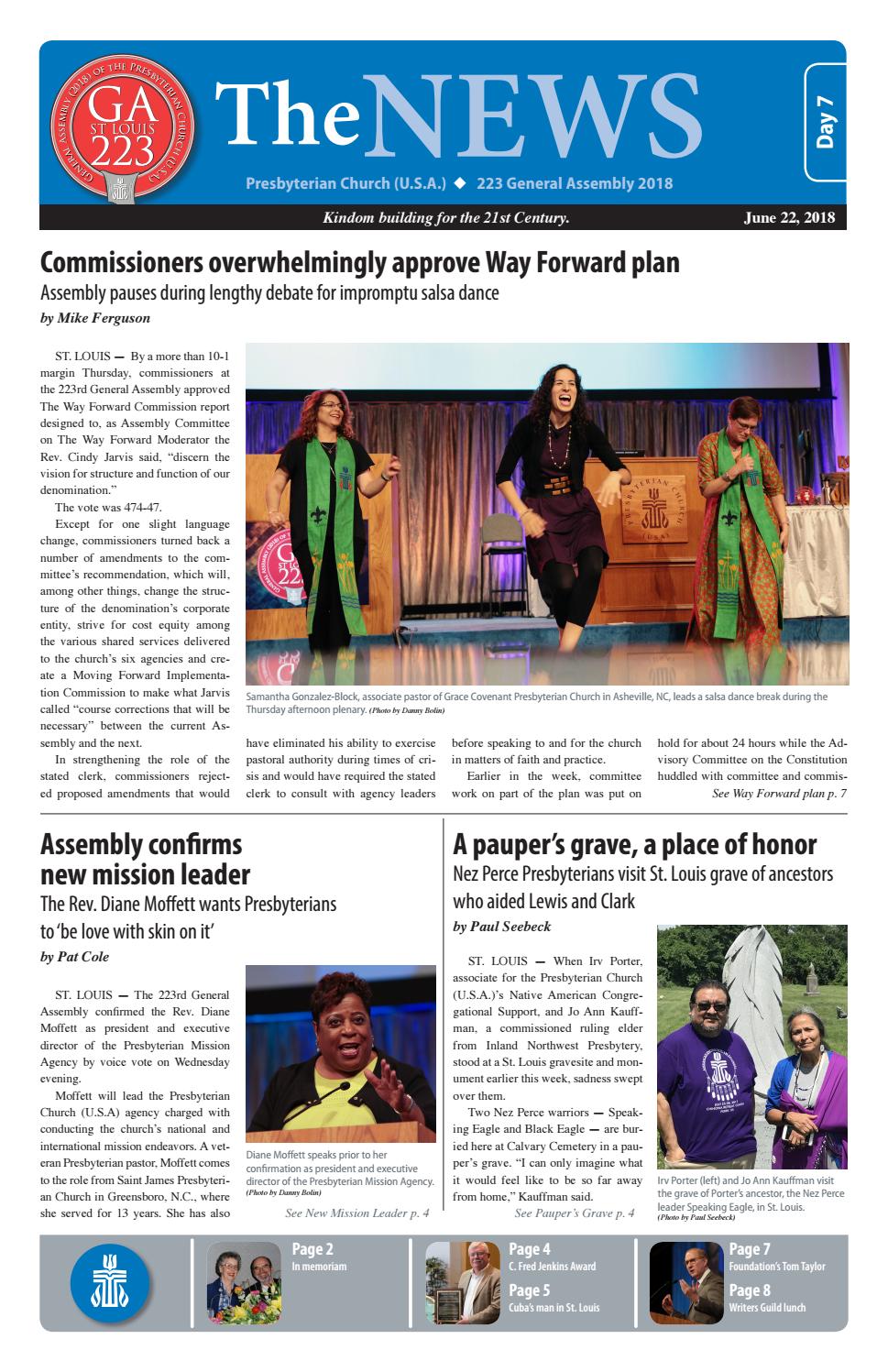 General Assembly News Day 7 June 22, 2018 by PCUSA_OGA Issuu