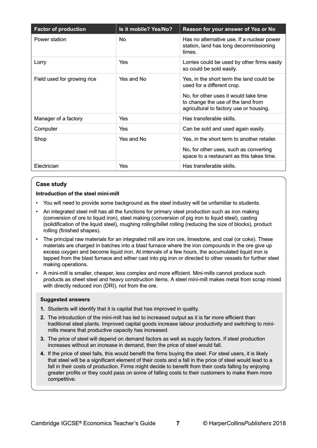 labour market diagrams | cambridge (cie) igcse... Cambridge IGCSE® Economics Teacher’s Guide Preview by Collins - Issuu