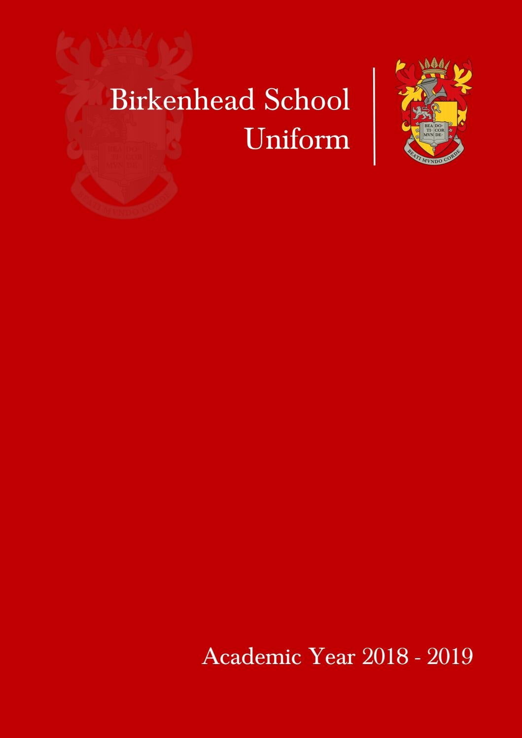 Birkenhead School Uniform booklet 2018 19 without images by quantock