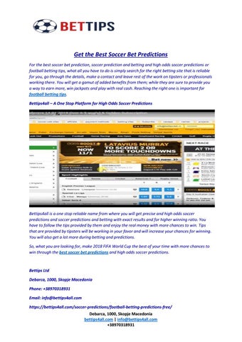 Free high odds on sale soccer predictions