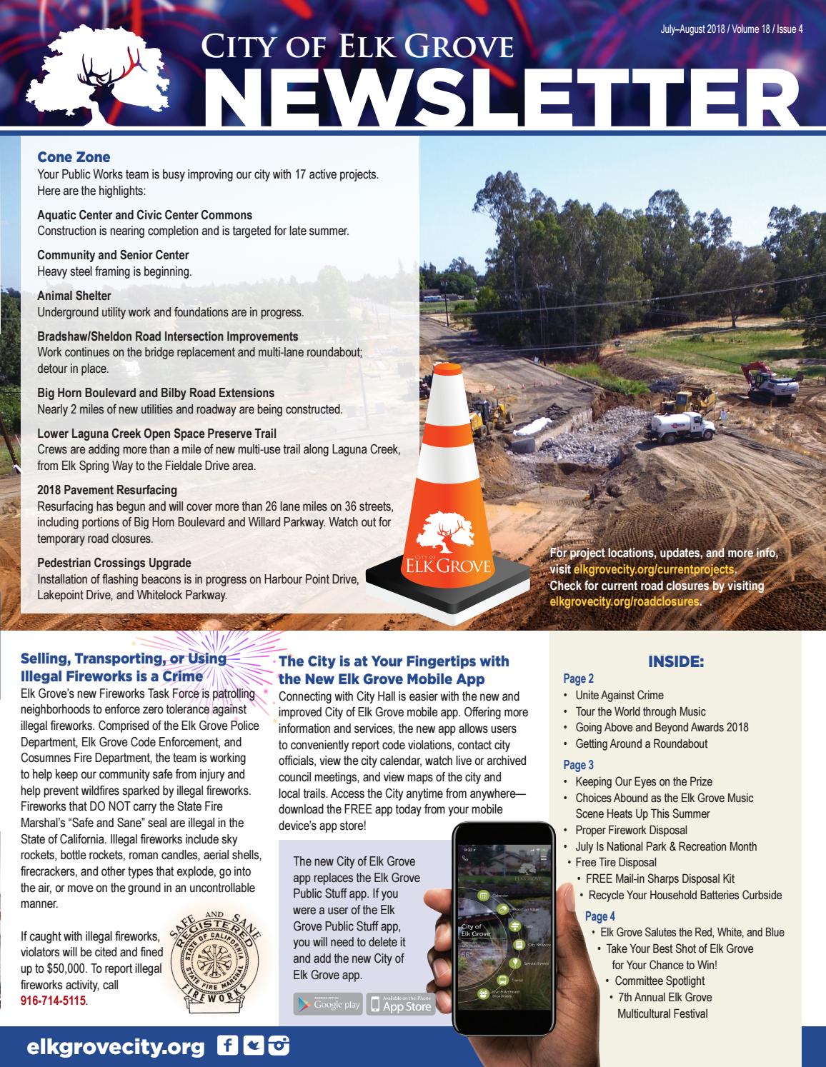 July/August 2018 City Newsletter by City of Elk Grove Issuu