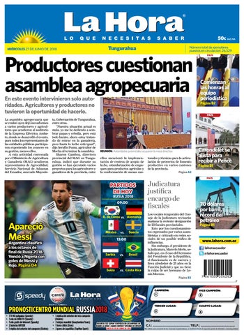 tungurahua 27 de junio de 2018 by diario la hora ecuador issuu