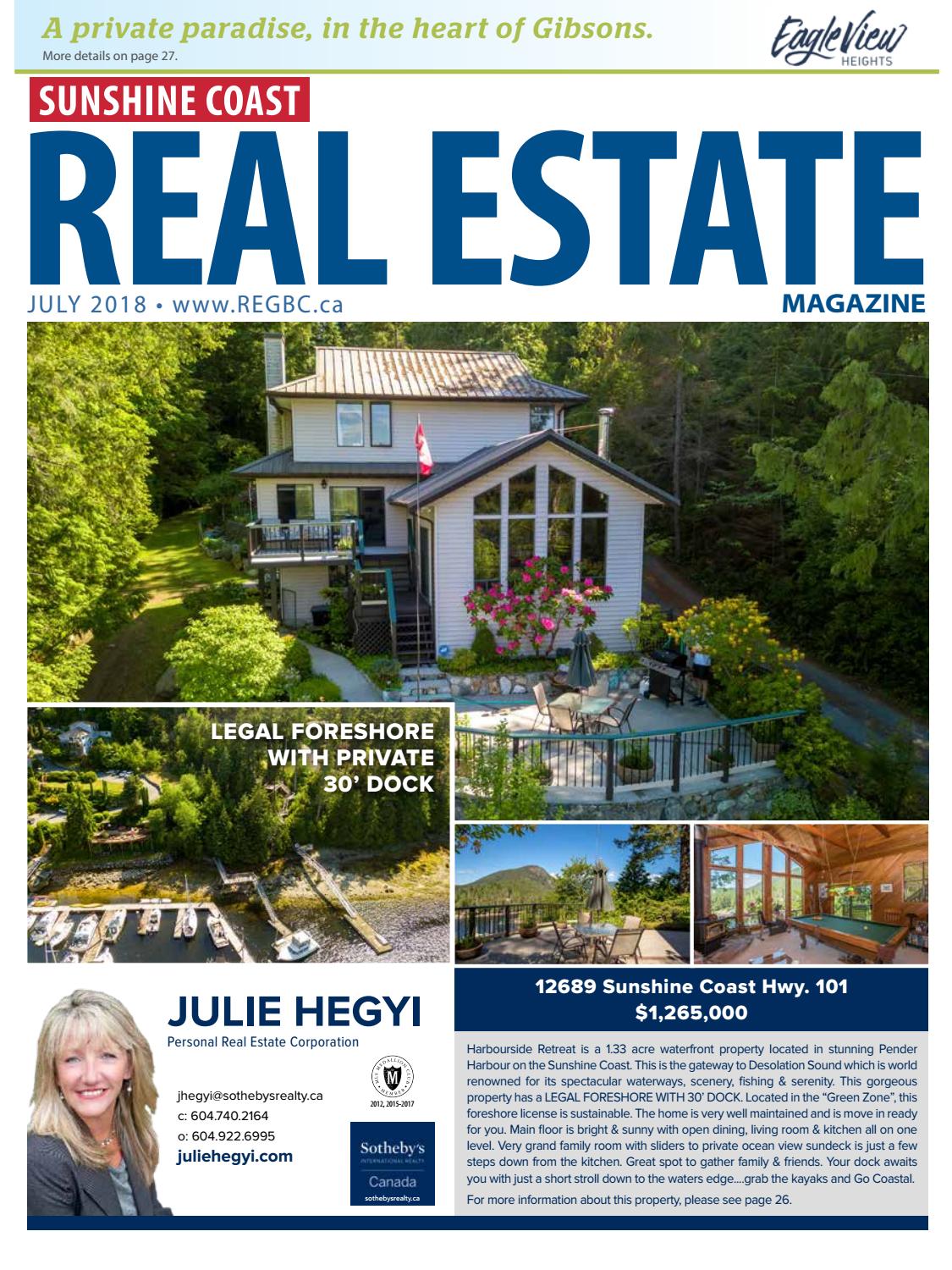 July 2018 Sunshine Coast Real Estate Guide by British Columbia Real