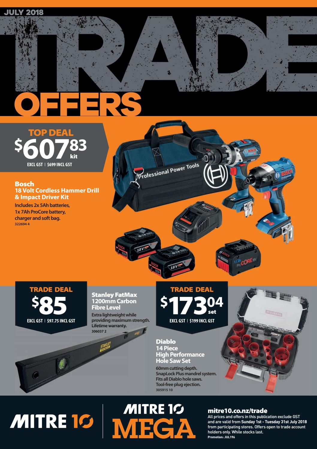Mitre 10 Trade Offers July 2018 by Mitre 10 Trade Issuu
