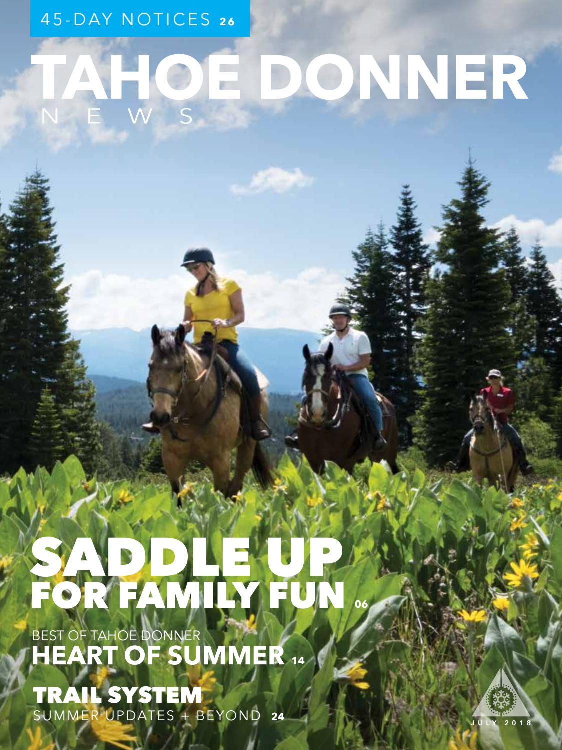 Tahoe Donner News July 2018 by Tahoe Donner Association Issuu
