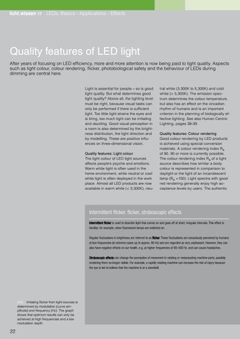 licht.wissen 编号 17 "LEDs: Basics - Applications - Effects" 第 22 页