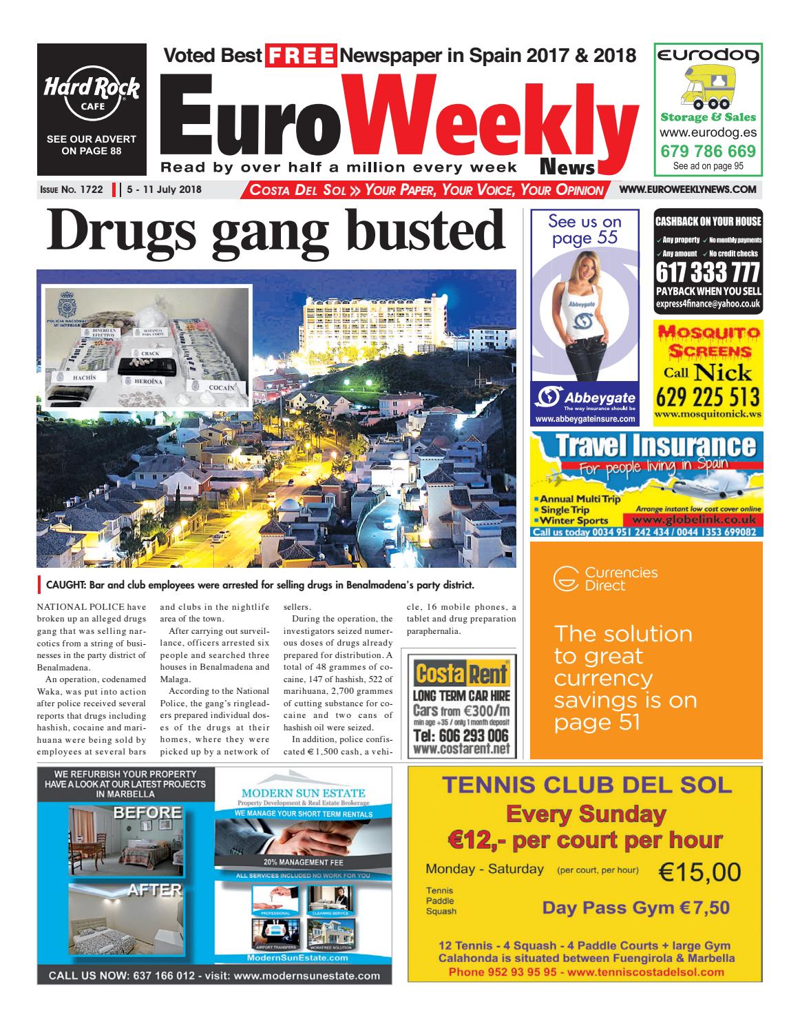 Euro Weekly News - Costa del Sol 5 - 11 July 2018 Issue 1722 by Euro Weekly News Media S.A. - issuu